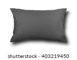 close up of a gray pillow on white background with clipping path