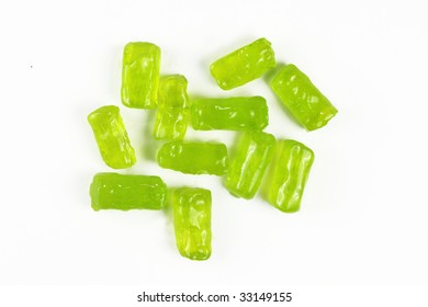 Close Up Of Green Hard Candy