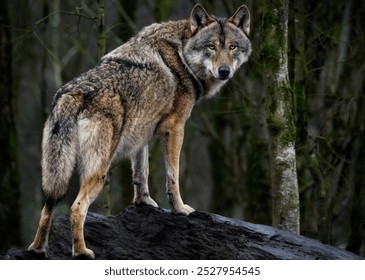 A close up of a Grey Wolf (Gray Wolf)