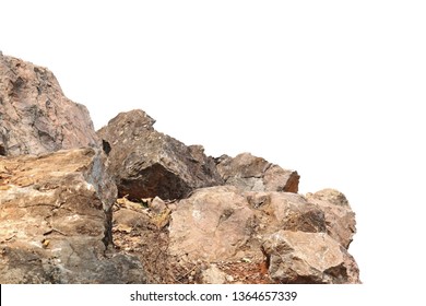 close up a group of stones big rock lay isolated on white background,clipping paths - Shutterstock ID 1364657339