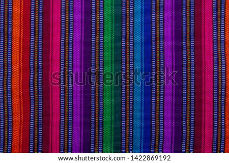 Close up of a guatemalan handmade textile in Antigua 