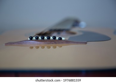 Close up of a guitar from angle