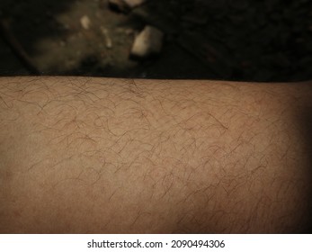 Close Hairy Leg Man Stock Photo (Edit Now) 2090494306