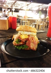 Close up hamburger