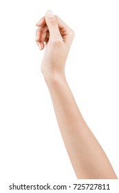 Close up Hand and arm  on white  background With clipping path. Can use for isolated or Show your product.