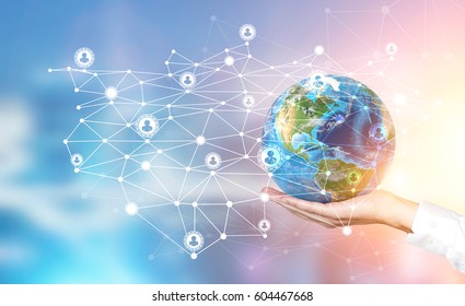 50,649 A person holding a globe Images, Stock Photos & Vectors ...