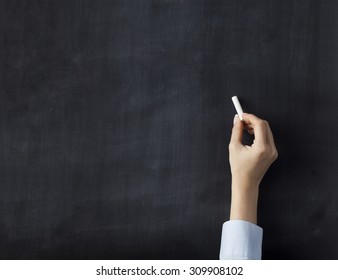 Close Hand Holding Chalk On Blank Stock Photo 309908102 | Shutterstock