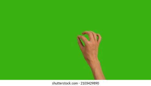 Close Up Hand Touching, Clicking, Tapping, Swiping on Chroma Key Green Background, like using a Smartphone, Tablet Pc or a Touchscreen. Hand gestures. Zoom, - Powered by Shutterstock