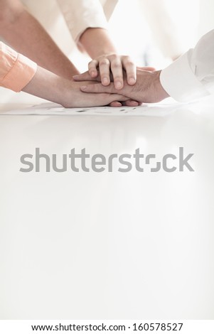 Image, Stock Photo Female doctor holding hands of patient