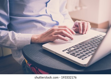 close up hands multitasking man using  laptop  connecting wifi