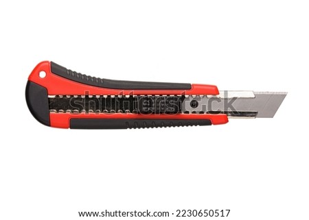 Close up of a handymans boxcutter isolated on a white Background