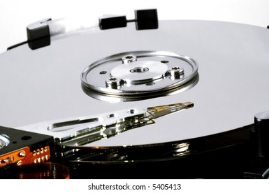 Close up of a hard disk