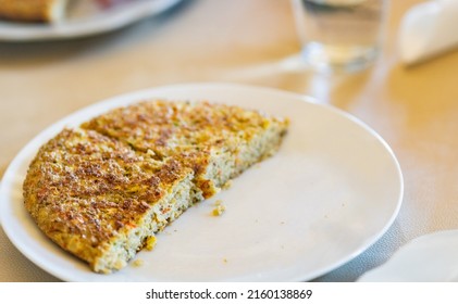 Close Up Of A Healthy, Delicious, Gluten-free And Veggie Quinoa Frittata (similar To Omelette Or Pie). Quinoa Is An Ancient Plant From The Andes Mountains Used By Native People.