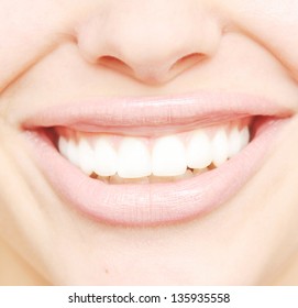 close up of healthy teeth