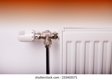 Close Up Of Heating Thermostat On Radiator