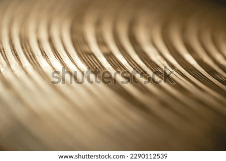 Close up of hi hat surface, drum cymbal close-up.