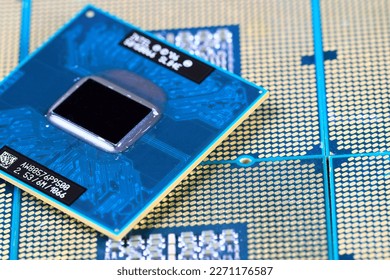 Close up of High performance CPU or central processor unit.