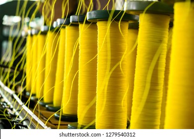 Close Up High Quality Nylon Rope Making Machine in the Factory. - Powered by Shutterstock