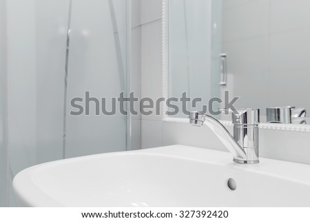 Similar – Image, Stock Photo Detail of tap with Water Flowing Strongly