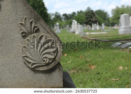 Close up of Historic Headstone in East TX Cemetery