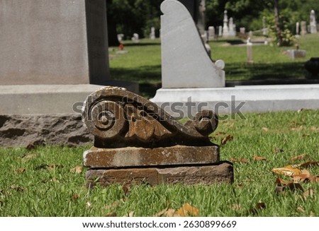 Close up of Historic Headstone in East TX Cemetery