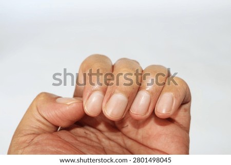 Close Up of Human Fingernail Texture on Hand Detailed Macro Body Composition