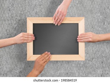 Close Human Hands Holding Blank Wooden Stock Photo 245364403 | Shutterstock