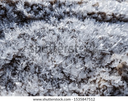 Close up of ice crystals