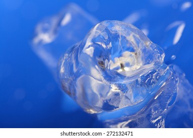 Close up of ice cubes