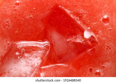 Close up of iced watermelon drink