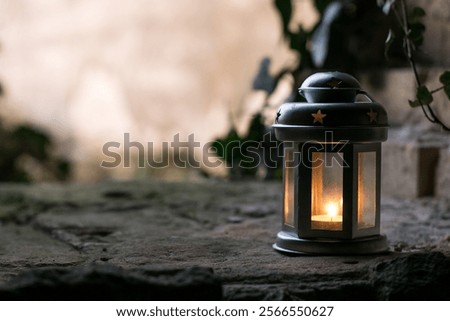 Similar – Image, Stock Photo Candlelight in old building