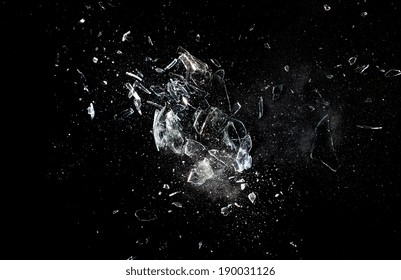 Close Up Image Of Glass Ball  Explosion