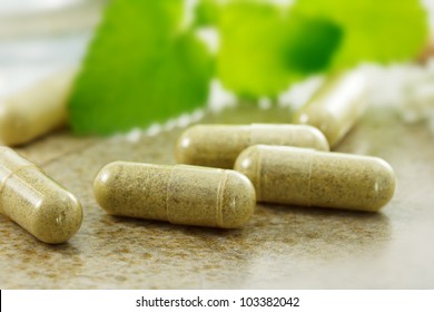 Close Up Image Of Herbal Medicine