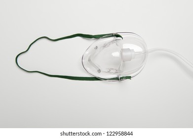 Close Up Image Of An Oxygen Mask Isolated Over White Background