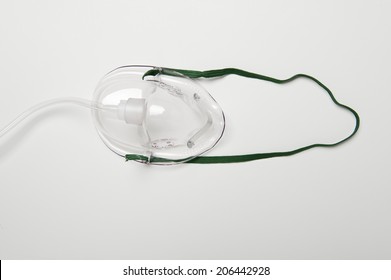 Close Up Image Of An Oxygen Mask Isolated Over White Background