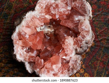 Close Up Image Of A Pink Amethyst.
