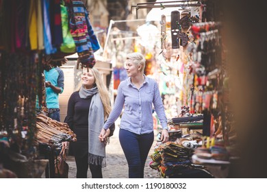 Close Up Image Of A Same Sex Female / Lesbian Couple Enjoying Sightseeing In The Cape Town South Africa City Center