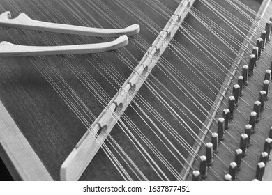 A Close Up Image Of A Ukrainian Tsymbaly Instrument.