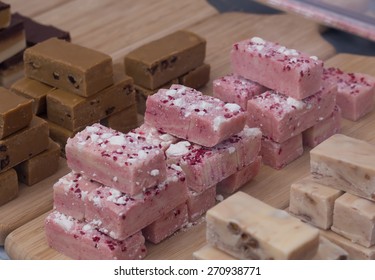 Close up Image of Various Fudge Cakes  