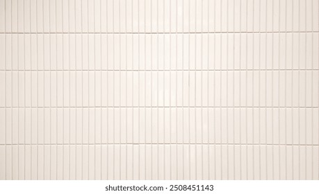 close up image of white beige ceramic clay wall tiles use as background with blank space for design. interior wall finishing material. metro tiles background. subway brick in vertical pattern. - Powered by Shutterstock