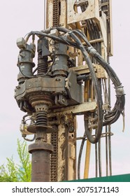 Close up images of a pile driver.Perfect for photo bashing and hard surface reference.