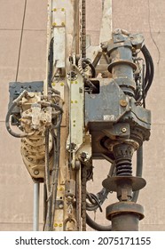 Close up images of a pile driver.Perfect for photo bashing and hard surface reference.
