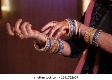 close up of indian bride hand with jewelry  - Shutterstock ID 1661782609