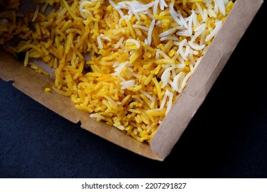 Close Up Of Indian Briyani Rice Texture