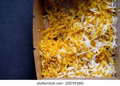 Close Up Of Indian Briyani Rice Texture