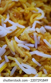 Close Up Of Indian Briyani Rice Texture