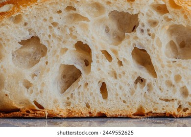 close up of inside of sourdough bread loaf - Powered by Shutterstock