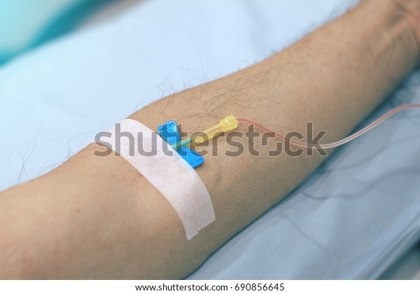 Close Intravenous Injection Patient Arm Stock Photo (Edit Now) 690856645