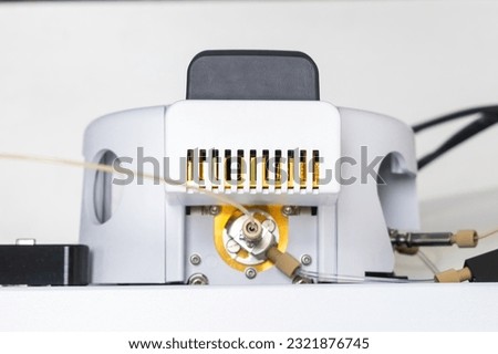Close up the ion source of the mass spectrometer. Maintenance of mass detector. LC MS analysis in chemical or clinical laboratory.