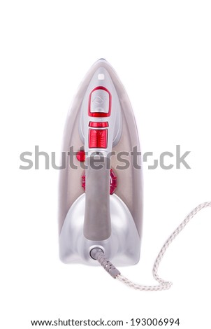Close up of ironing tool. Isolated on a white background.